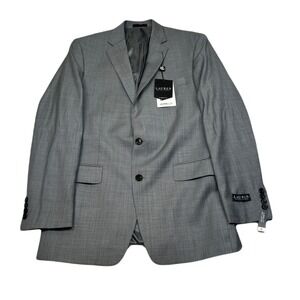 Lauren Ralph Lauren‎ Suit Jacket Mens 40L 40 Lt Grey Ultraflex Classic Fit $450